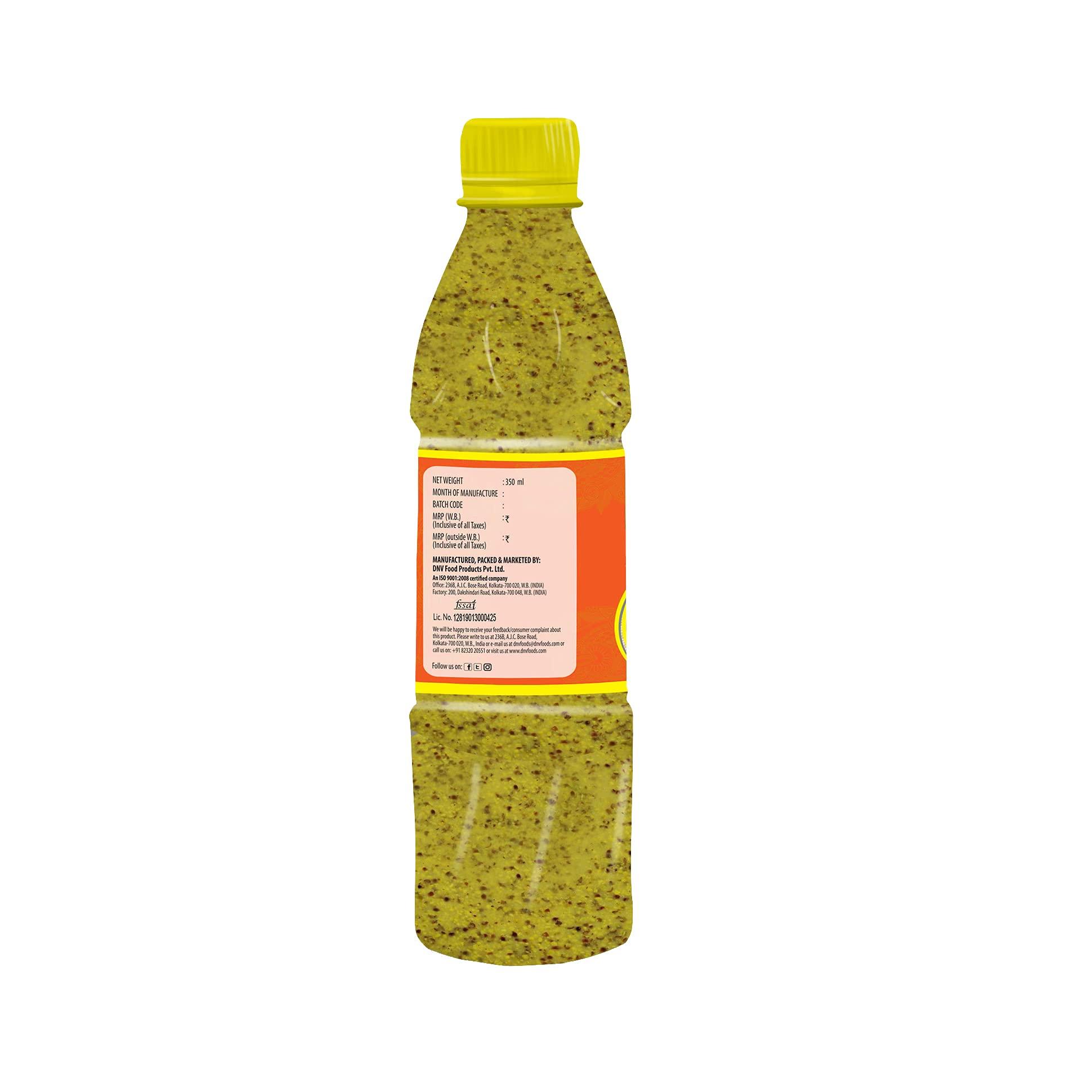 DNV DNV Natural Bengali Kasundi Mustard Sauce 350gm, Pack of 2 - 700gm (350g x 2)