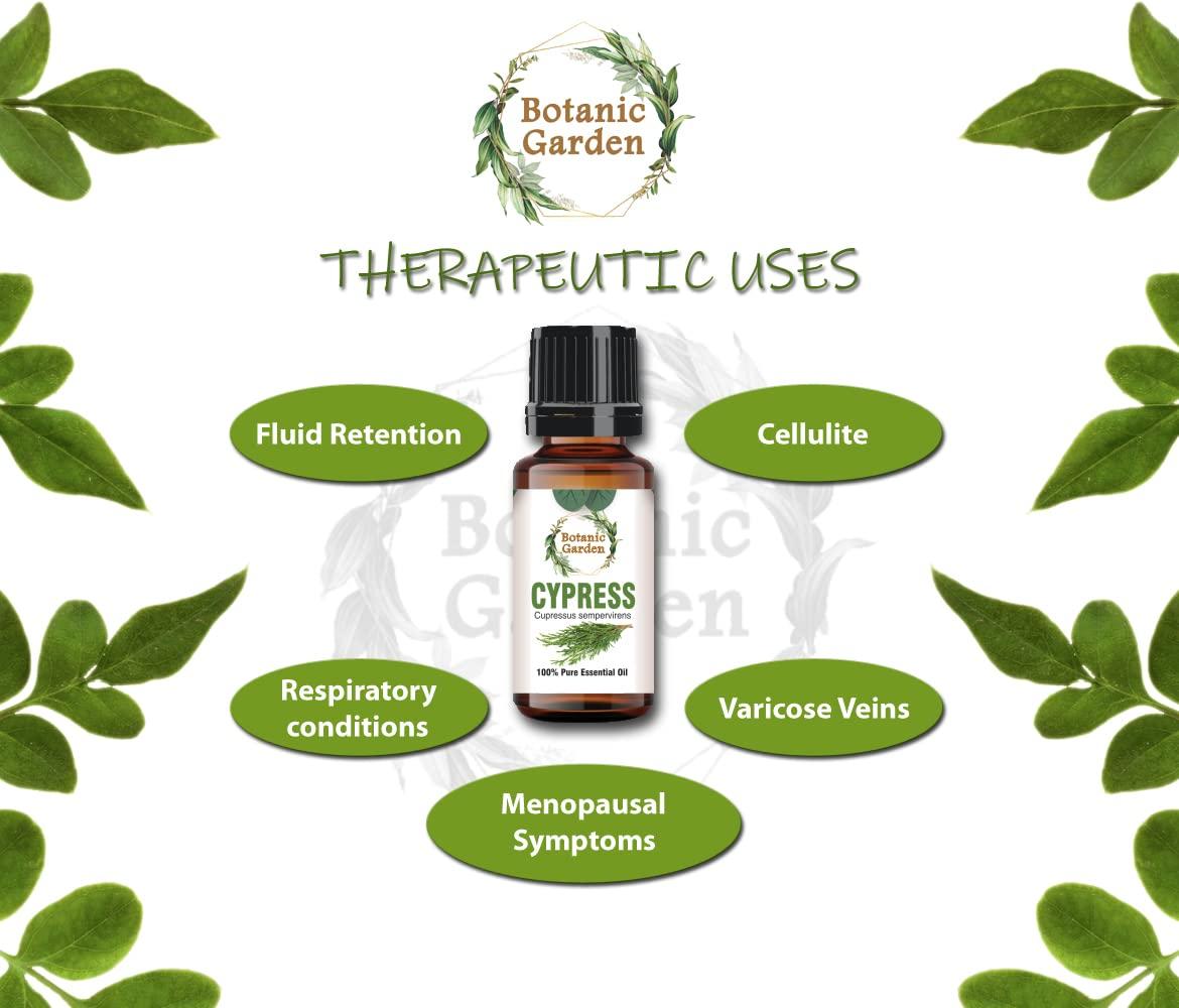 Botanic Garden Botanic Garden Cypress Oil Organic Cold Pressed Oil Varicose Veins,Fluid Retention,Cellulite,Respiratory conditions,Menopausal Symptoms(100 ml)