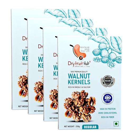 DRY FRUIT HUB Dry Fruit Hub Kashmiri Walnut Kernels 500gm Light Amber, Akhrot Walnut, Walnut Without Shell, Walnuts Kernels Premium, Kashmiri Walnut Without Shell, Akhrot Giri Unwashed Natural Colour