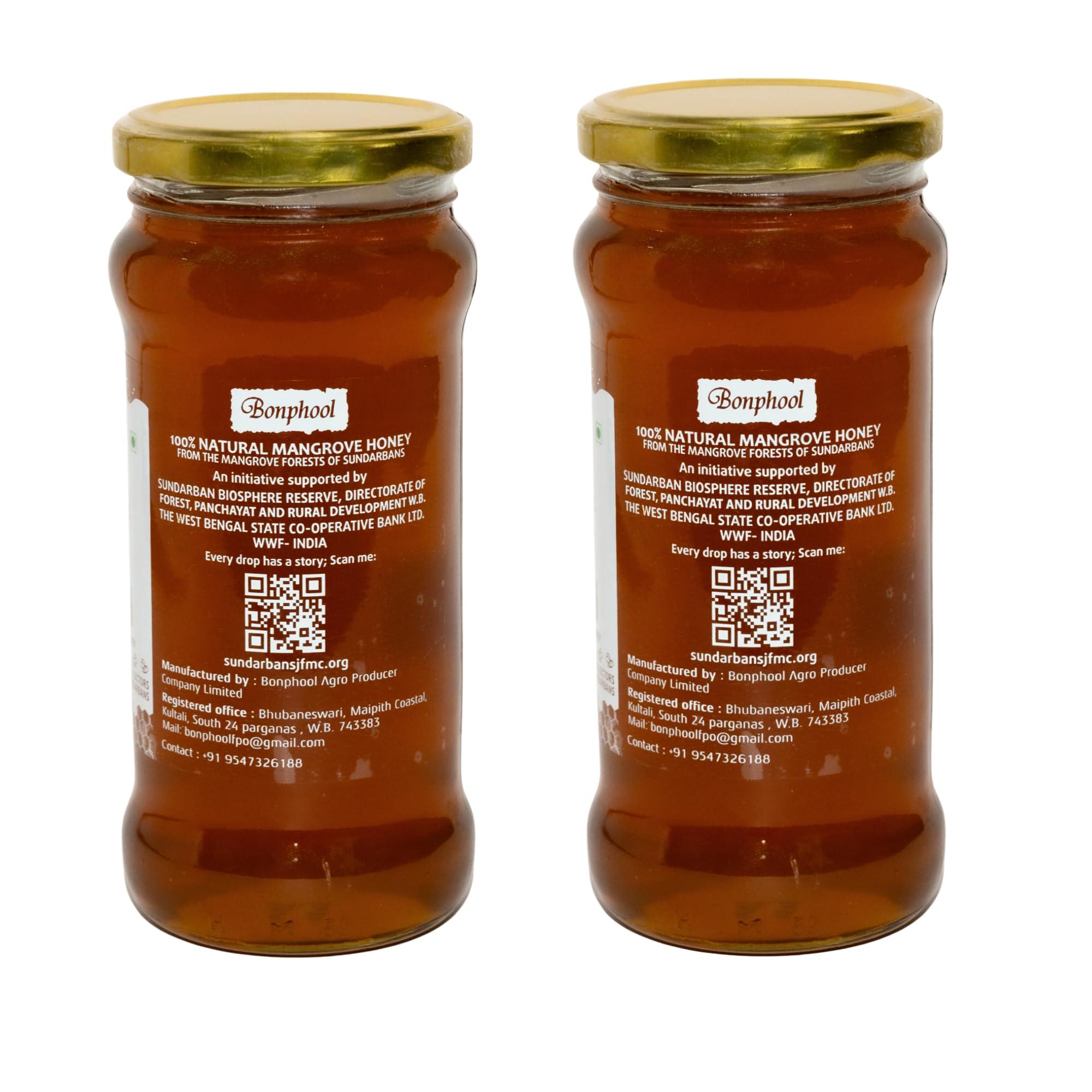 BONPHOOL BONPHOOL Natural Mangrove Honey, 490 Grams x 2 bottles (980 gm)