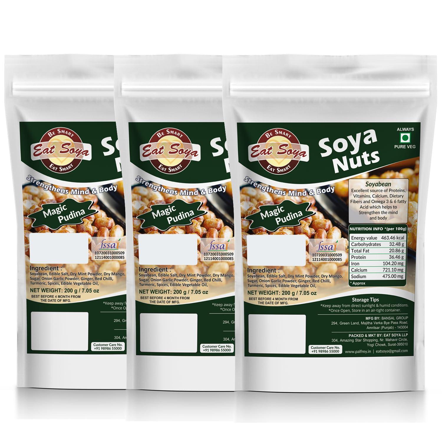 Eat Soya...BE SMART EAT SMART EAT SOYA Roasted Soy Nuts (Magic Pudina)