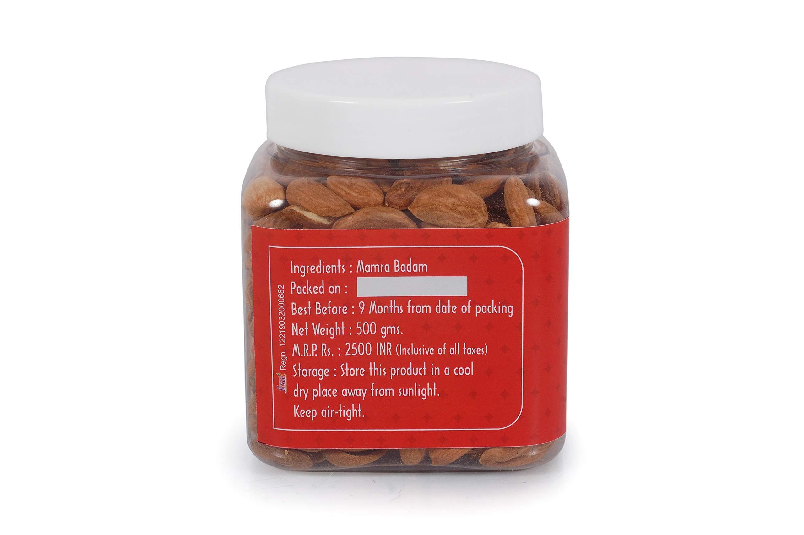 NaturePlatter NaturePlatter Mamra Giri Almonds, 500g [Premium Grade-AAA Quality & Bold Size]