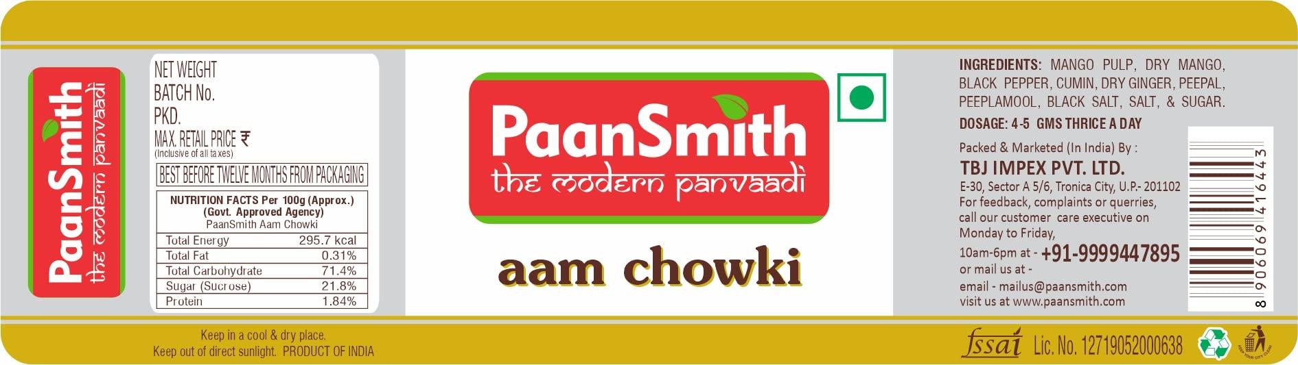 PAANSMITH PAANSMITH Aam Chowki - After-Meal Digestive | Good for Gut Health | Raw Mango Flavour 200g