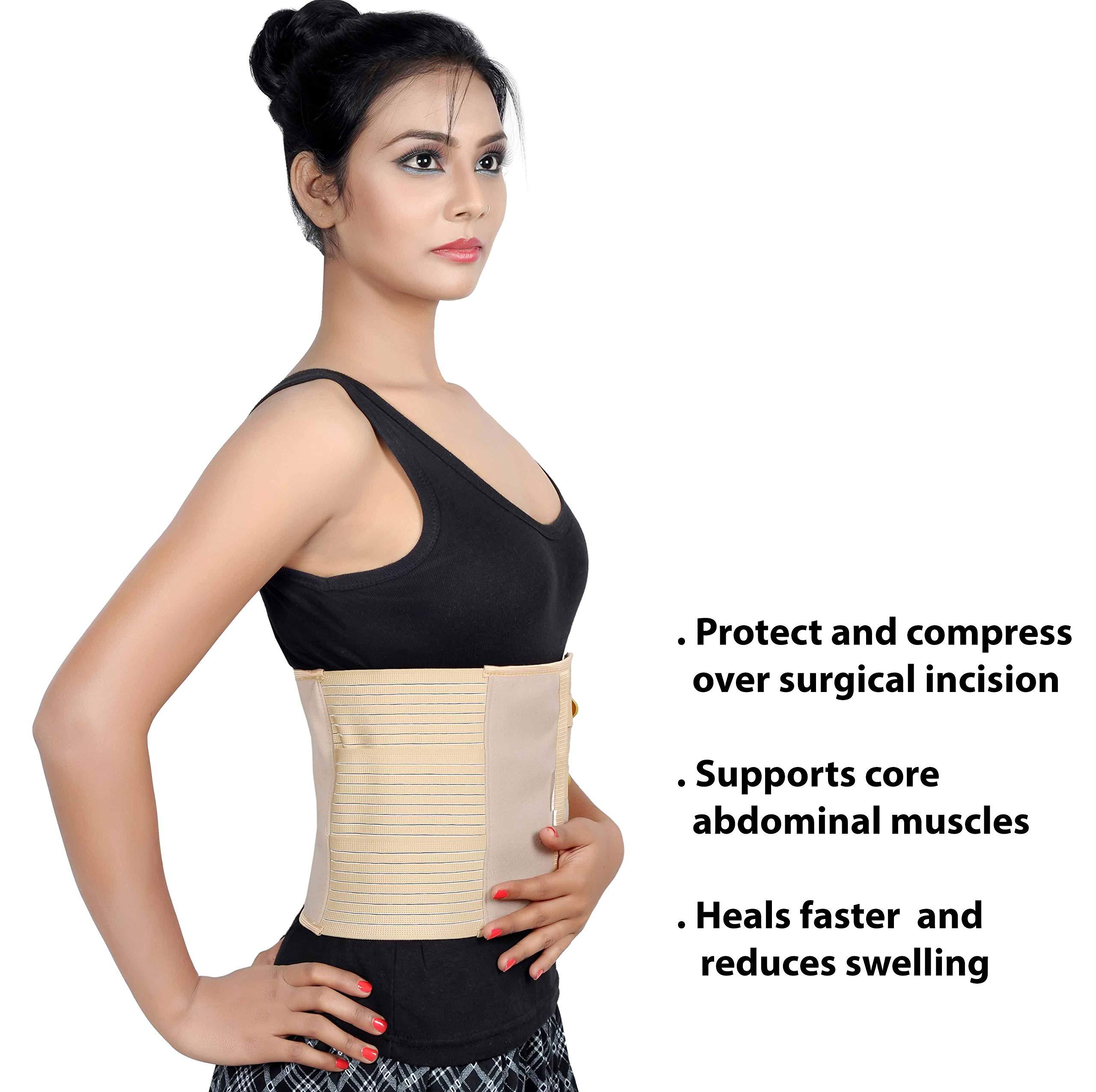 Wonder Care abdominal belt women maternity belt after normal delivery pregnancy belt c section cotton belly support belt women Beige Color Small Size