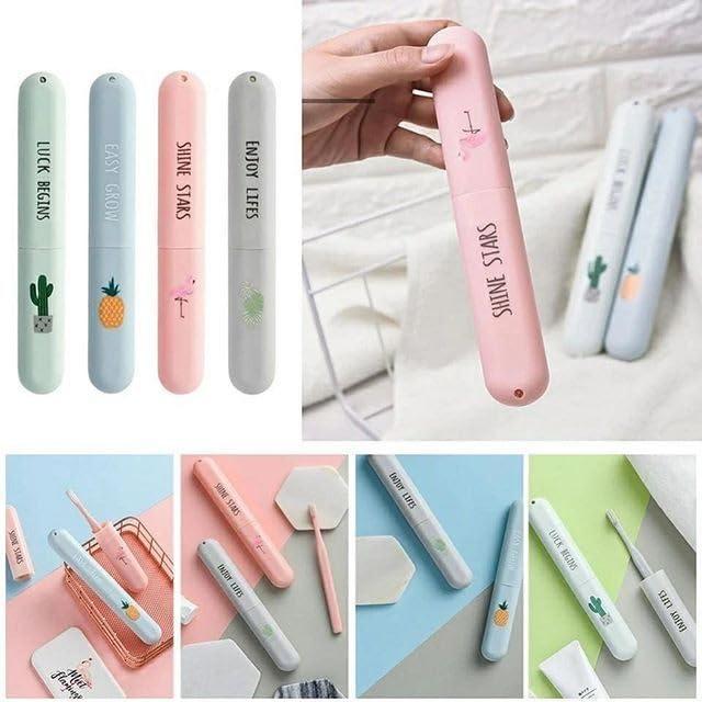 Generic Printed Travel Toothbrush Case, Set of 3