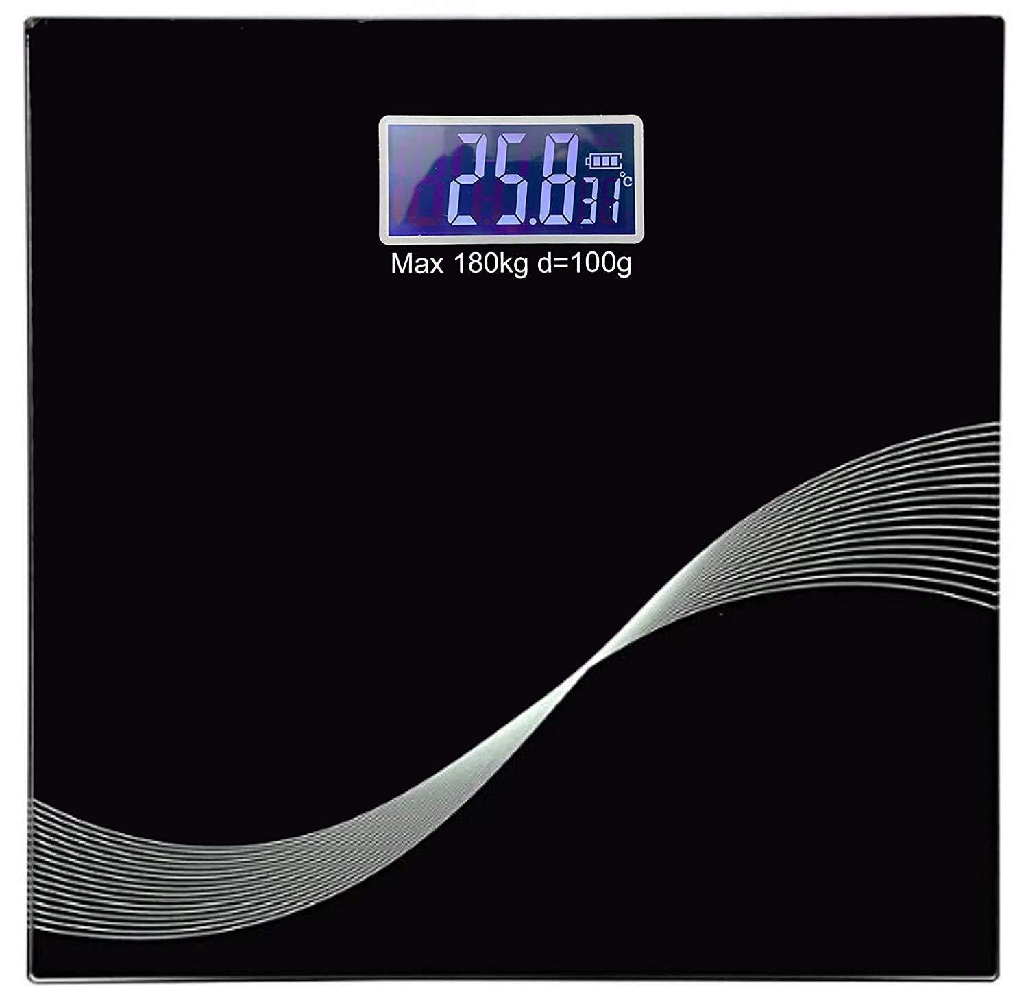 Vroxy Vroxy Digital Personal Body Weighing Scale, Best Electronic Bathroom Scales & Weight Machine for Home & Human Balance with Room Temperature Indicator (Large, 11x11 inch, 180Kg Capacity)