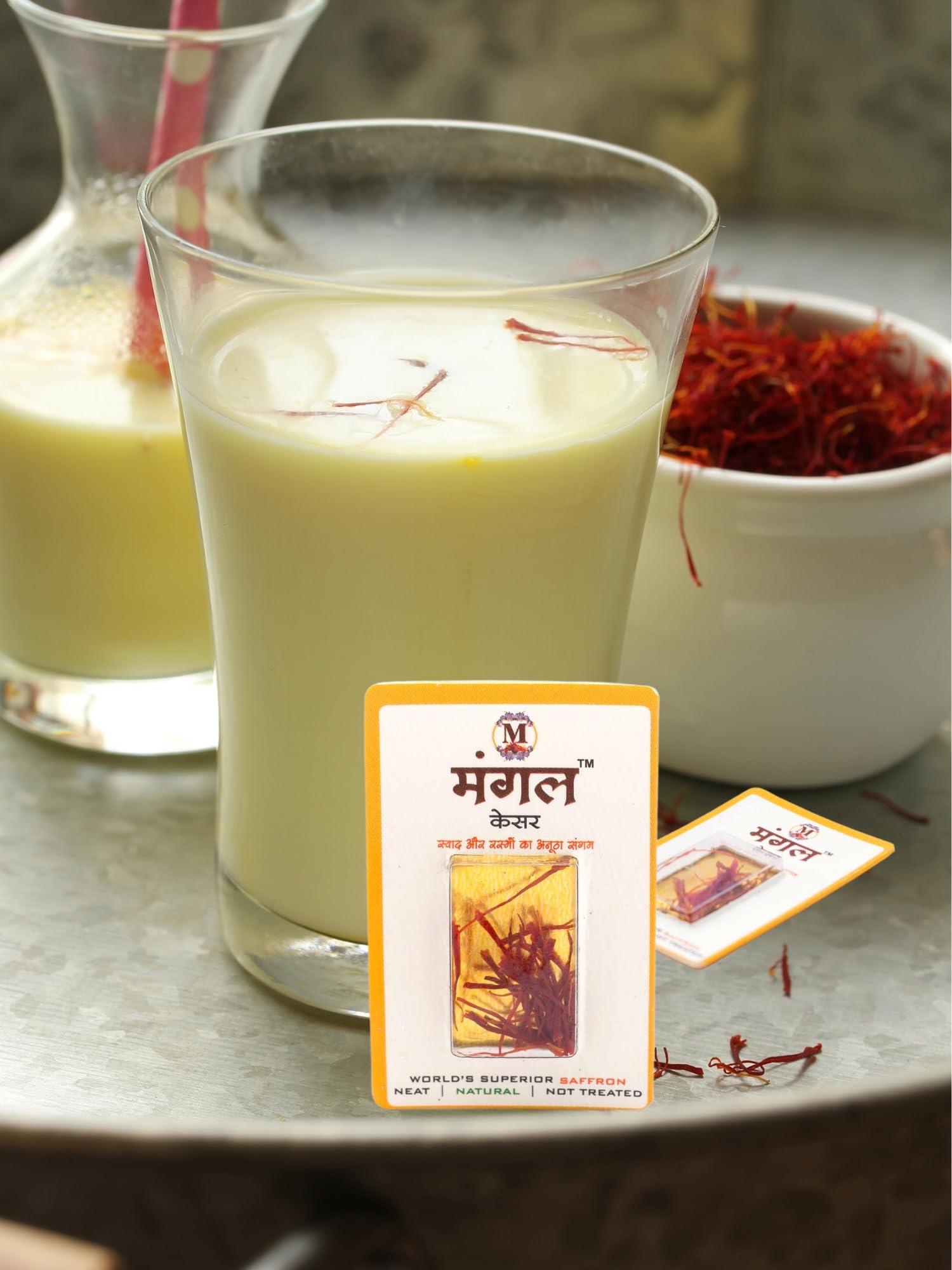 MANGAL MANGAL saffron kesar Zafran Natural Pure & Original Premium Organic A++ Grade Quality Saffron | For Pregnant Women, Cooking, Immunity Booster, Health improvement Tilak, Milk, Skin, Health improvement (GMP,HACCP Certified ) 250mg pack of 4 , Net Weigh