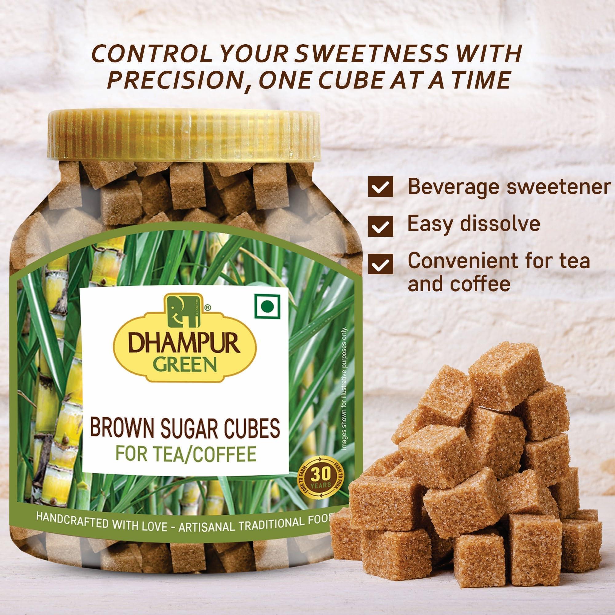 Dhampure Speciality Dhampure Speciality Brown Sugar Cubes | Rough Cut Sugar Cubes, 800G | Sugar Cubes For Tea And Coffee | Sulphurless | No Chemicals