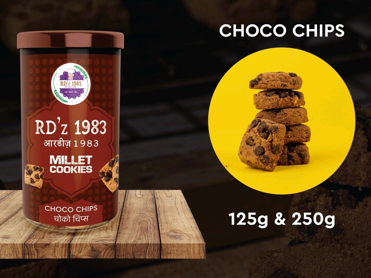RD\'Z 1983 RD\'Z 1983 Choco Chips Millet Cookies Tasty, Healthy & Delicious Cookies Snacks For Adults & Kids | Tiffin Box Snack | 125g