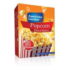 American Garden AG Microwave Popcorn Hot N Spicy 10.5oz
