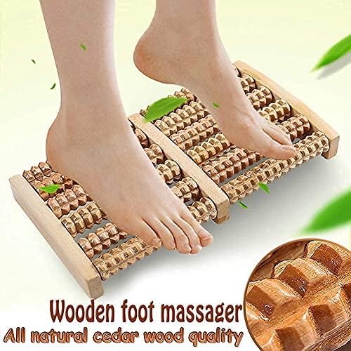 KEDY KEDY Wooden Roller Foot Massager Body Stress Buster & Accupressure Point Device Relaxation Health Care Product Foot Massager and Legs Pain Relief Massager | Set of 1 | Wooden