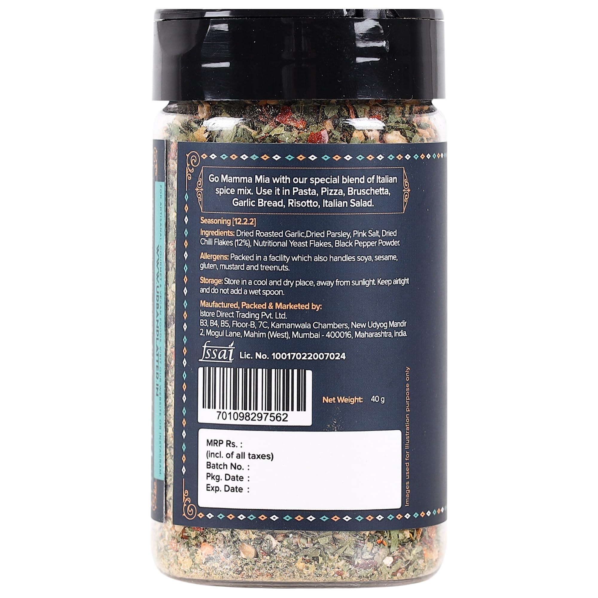 urban platter Urban Platter Aglio Olio -E- Peperoncino Spice Mix, 40g (A Classic Spice and Herb Mix for Italian Cuisine)