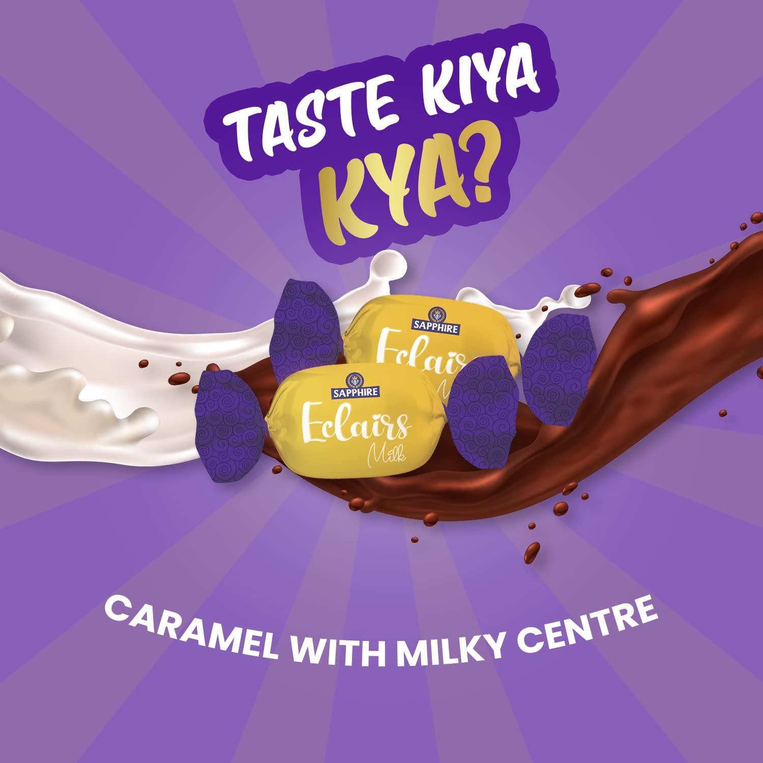 Sapphire Sapphire Eclairs - Creamy Milk Toffee, Caramel with Milky Centre, 800g