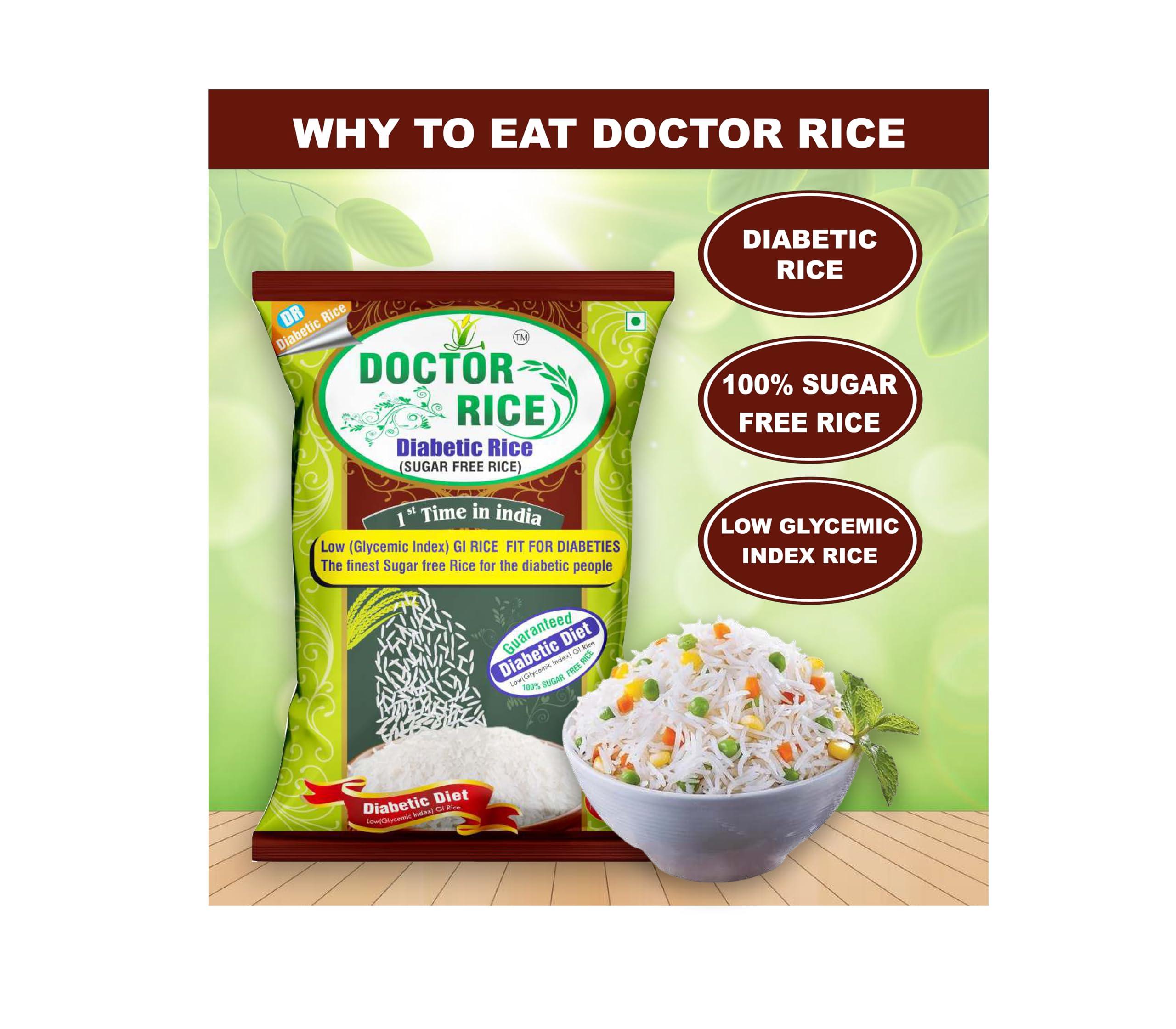 DOCTOR RICE - DIABETIC RICE DOCTOR RICE - DIABETIC RICE - SUGAR FREE RICE - 1kg (PACK OF 5)
