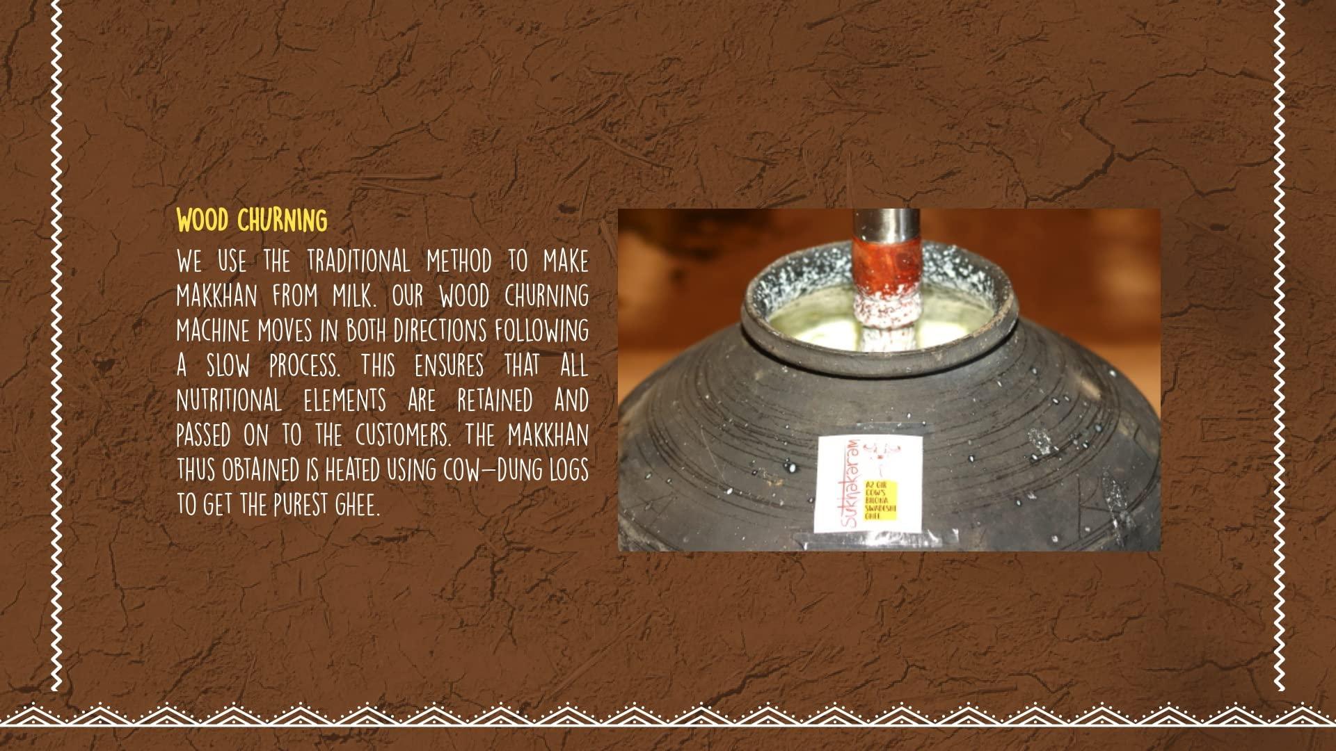 SUKHAKARAM SUKHAKARAM A2 GIR COW GHEE 500 ml | ORGANIC GRASS FED INDIAN GIR COW | TWO WAY WOOD CHURNED WITH BILONA METHOD | GLASS BOTTLE | PURE, NATURAL AND HEALTHY