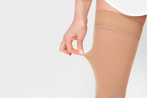 Ezyfit Ezyfit Imported Class II Graduated Medical Compression Stockings| Above Knee (Thigh Length) for Varicose Veins | Imported Compression Stockings | Varicose Veins Stockings For Men and Women | 23-32mm/Hg - Extra Large