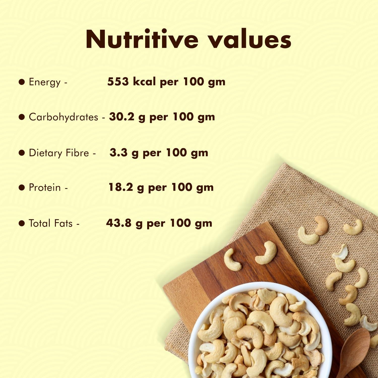 ELEGITY Elegity 100% Natural W210 Plain Cashew Papertube 200 gm | Whole Kaju - Nutritious, Delicious & Crunchy | No Added Preservatives in Dry Fruit | Source of Fibre, Rich in Protein