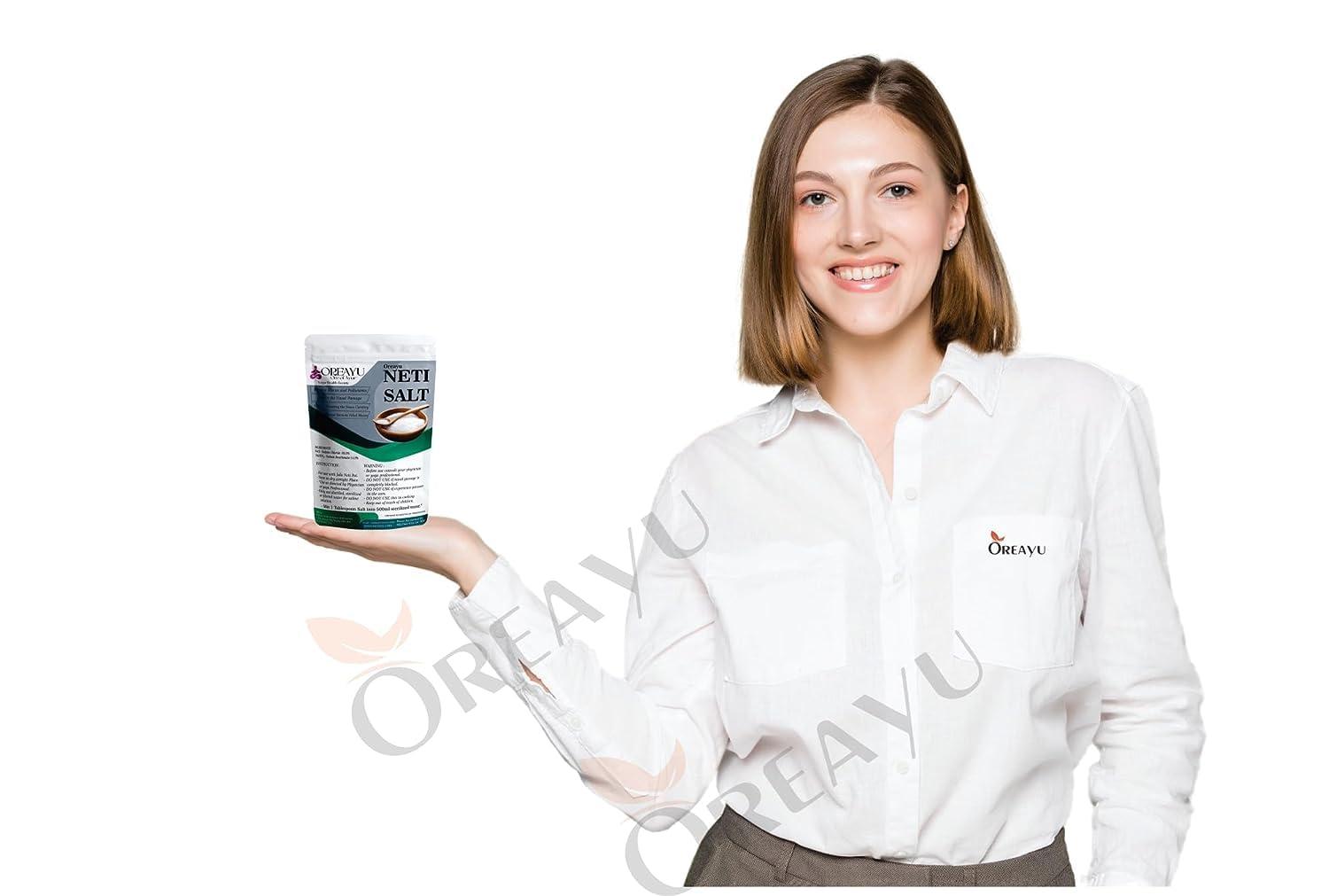 OREAYU OREAYU Neti Salt for Jala Neti with jala neti Lota/pot 450g +450g with neti pot