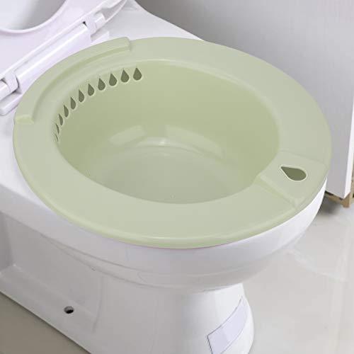 Luroze Edge Thickening Care Basin, Hemmoroid Treatment Sitz Bath, Perineal Hanging Hole Design Postoperative Care Elderly for Hip Cleaning Pregant(Green)