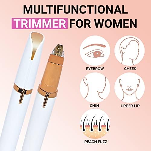 Veenova Veenova Eyebrow Trimmer For Women's Face Hair Remover Machine for Upper Lip, Chin,(2 in 1) Rainbow Color