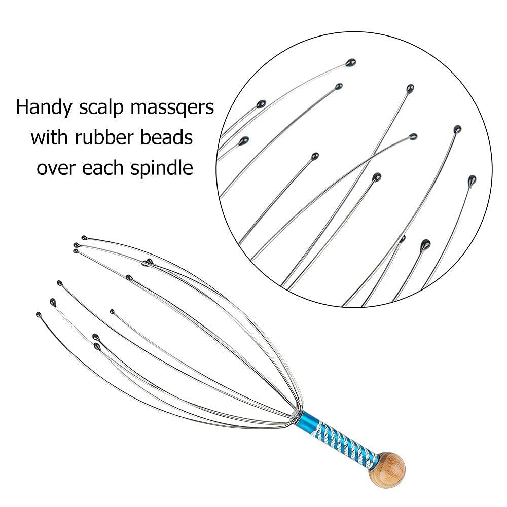 Handmade Heavenly Handmade Heavenly Bokoma Hand Held Scalp Head Massager Pain Relief- Set Of 2