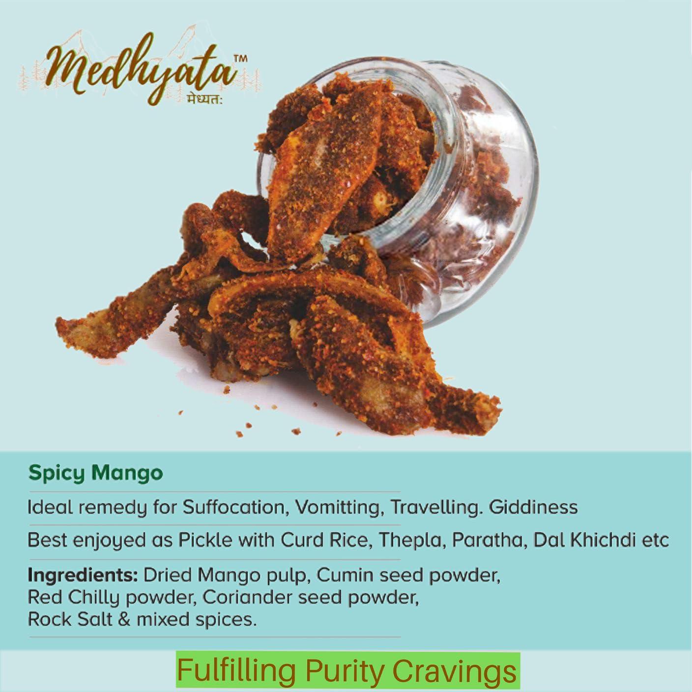 Medhyata Medhyata™ Masala Kacchi Keri Pachak Churan (RAW MANGO) / Khatta Meetha Kaccha Aam Churan Masala Keri Sour Candy (250g)