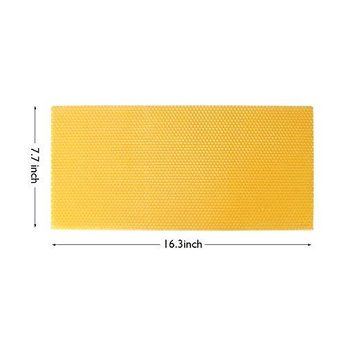 Lifestyle Helpmate Lifestyle Helpmate Bee Honey Sheets AC/DC Beeswax Honeycomb Sheets Wax Foundation Beekeeping Beeswax Sheet Bee Nest Foundation Wax Sheet Beehive Bed Hive (Sheet-20) 20-Piece