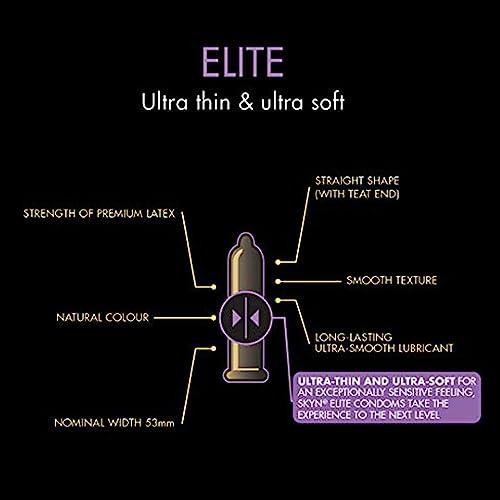 SKYN SKYN Elite ultra thin and ultra soft premium condom 10p and SKYN Intense Feel wave texture with Intensely raised Dots premium condom 3p (Pack of 13 non Latex condoms)