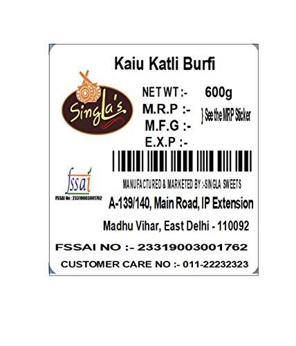 Singla Singla Kaju Katlii Barfi Sweet 600g