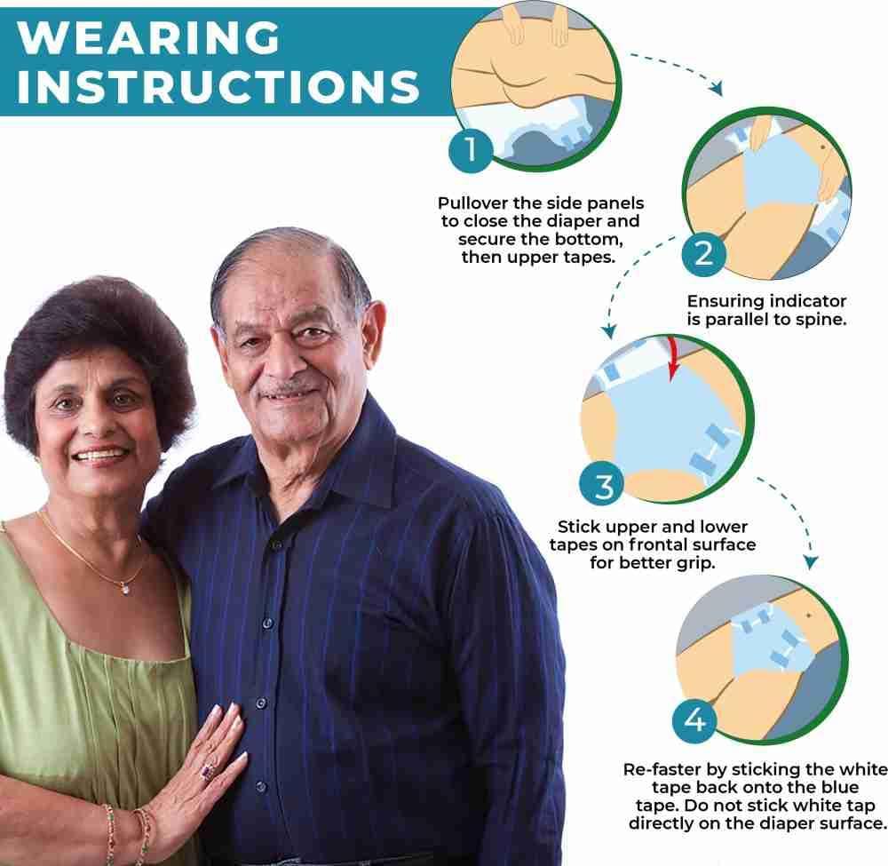 Aquacare Aquacare New Gel Technology Adult Diapers (Tape Model) - All Night Protection With New Gel Technology - Size XL (Waist 48\"- 68\" Inches) - 10 Units x Pack of 1, Unisex