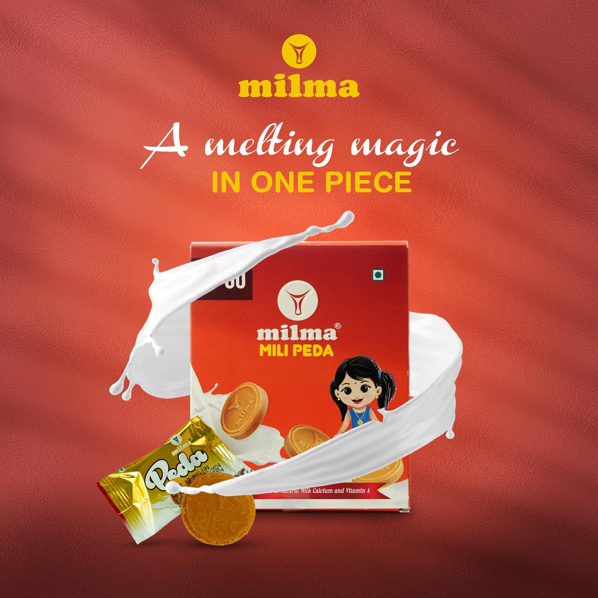 Milma Milma Milk Peda, 100g Pack of 5, Traditional Indian Sweets