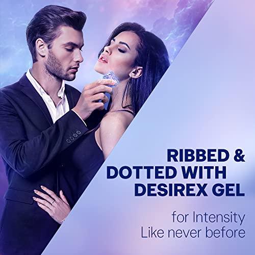 Durex Durex Real Feel Condoms For Men - 10 Count (Pack Of 3)| Latex Free & Intense Condoms For Her - 10 Count | Dotted And Ribbed Condom With Desirex Gel