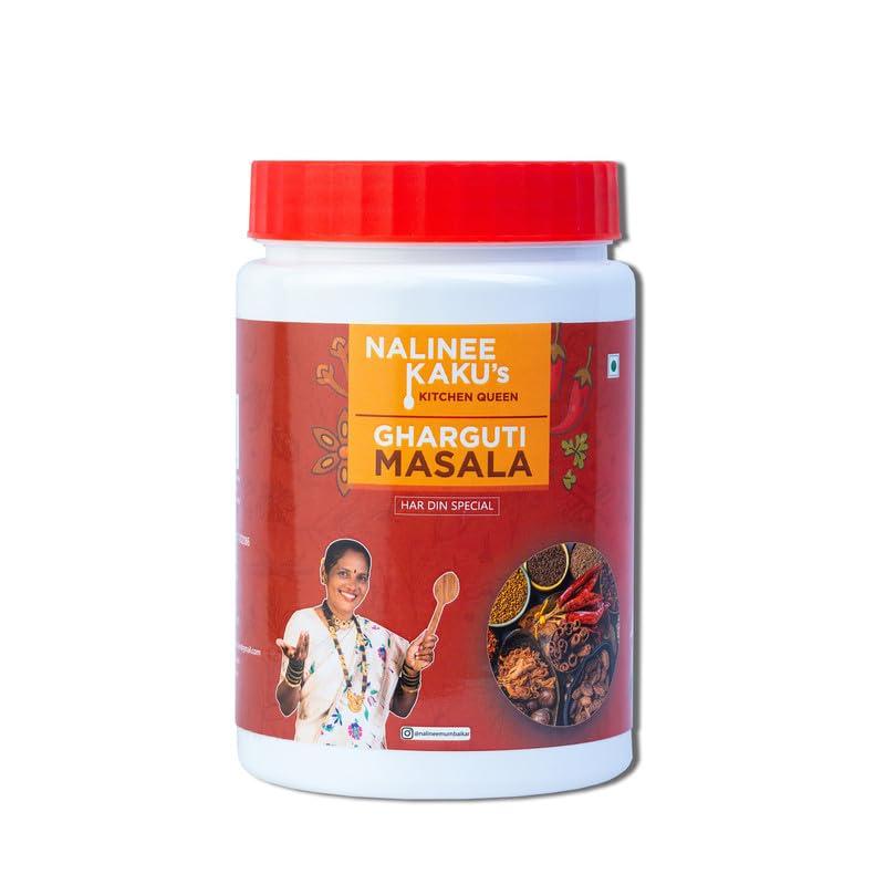NALINEE KAKU\'S NALINEE KAKU\'S Kitchen Queen Gharguti Masala - Authentic Homemade Aagri-Koli Spice Blend Of Herbs And Chillies. 600Gm, Powder