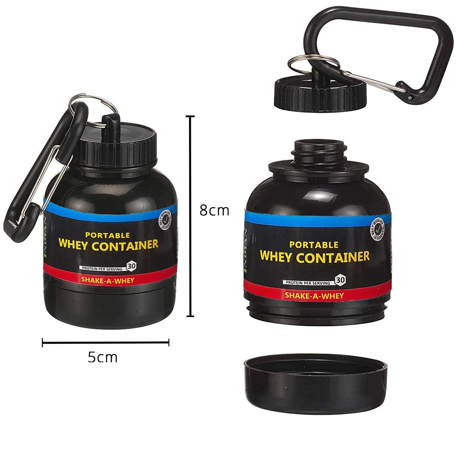 True Indian True Indian Gym Shaker 600ml Bottle With 30ml Whey Contenier and Wooden Hand Gripper