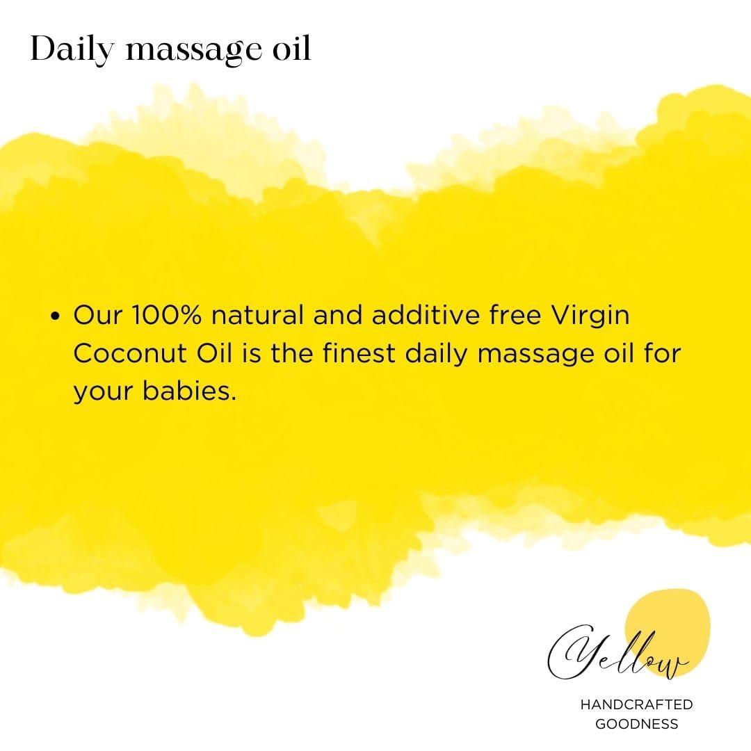 YELLOW HANDCRAFTED GOODNESS YELLOW HANDCRAFTED GOODNESS VIRGIN COCONUT OIL- HOT PROCESSED | 100ml | (Urukku Velichenna/Ventha Velichenna) | ZERO ADDITIVES | 100% NATURAL & HANDCRAFTED