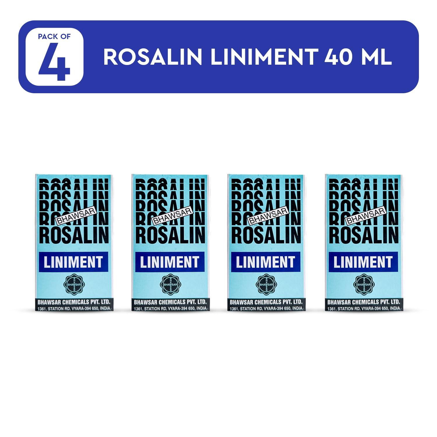 BHAWSAR ROSALIN, MAN AND WOMAN BHAWSAR Rosalin Liniment Oil 40 ml (Pack of 4)