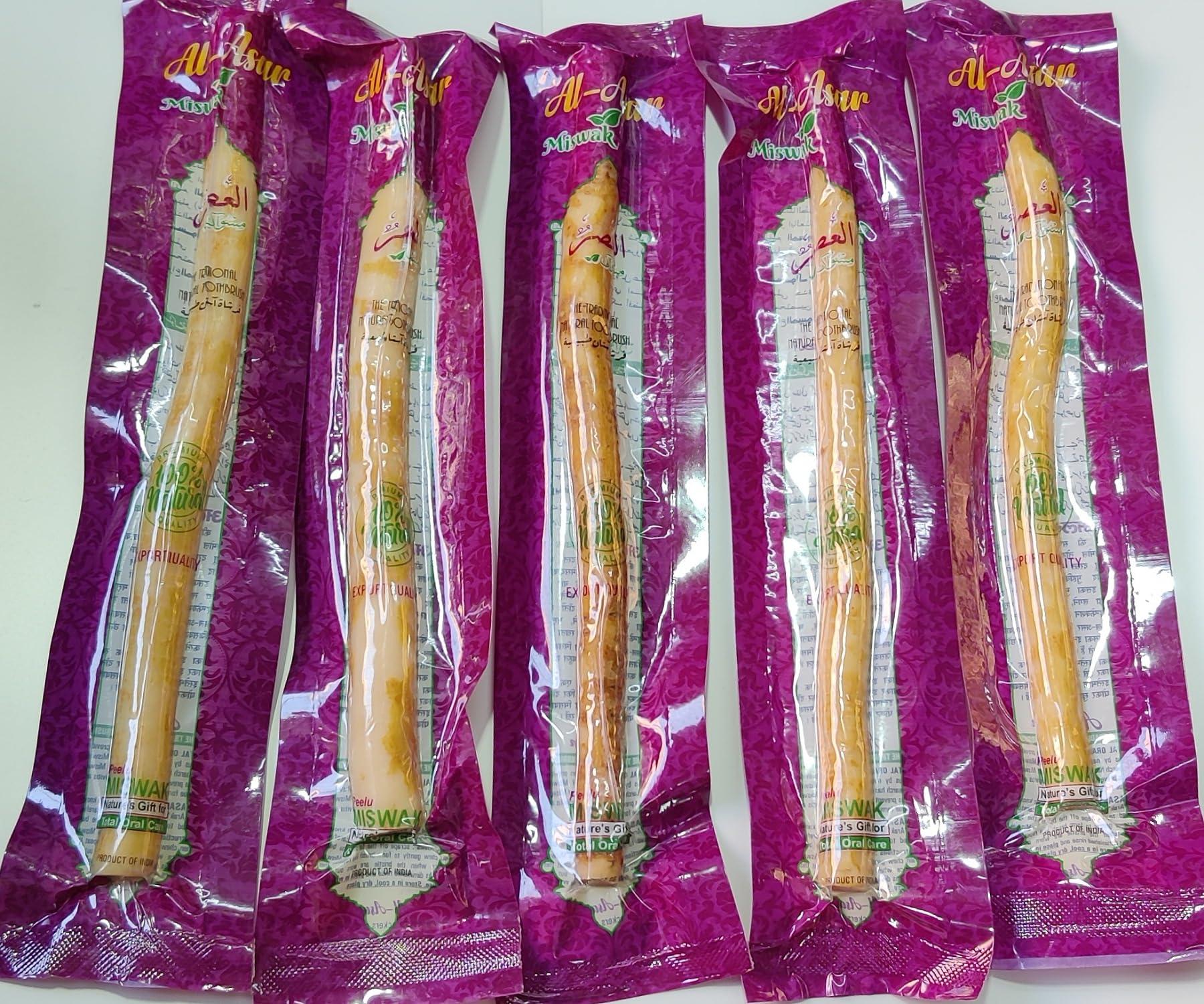 Generic Natural Herbal Miswak TOOTH BRUSH stick/Datun Natural Toothbrush Sticks (Pack of 10 Soft Toothbrush/ | Manual