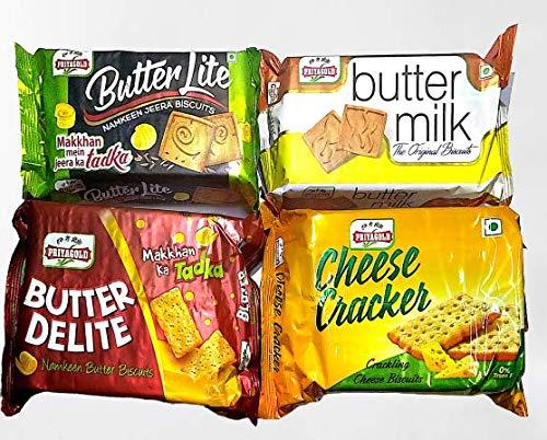 Priyagold Priyagold Butter Lite, Butter Delight, Butter Milk and Cheese Cracker Biscuits Combo 600Gm