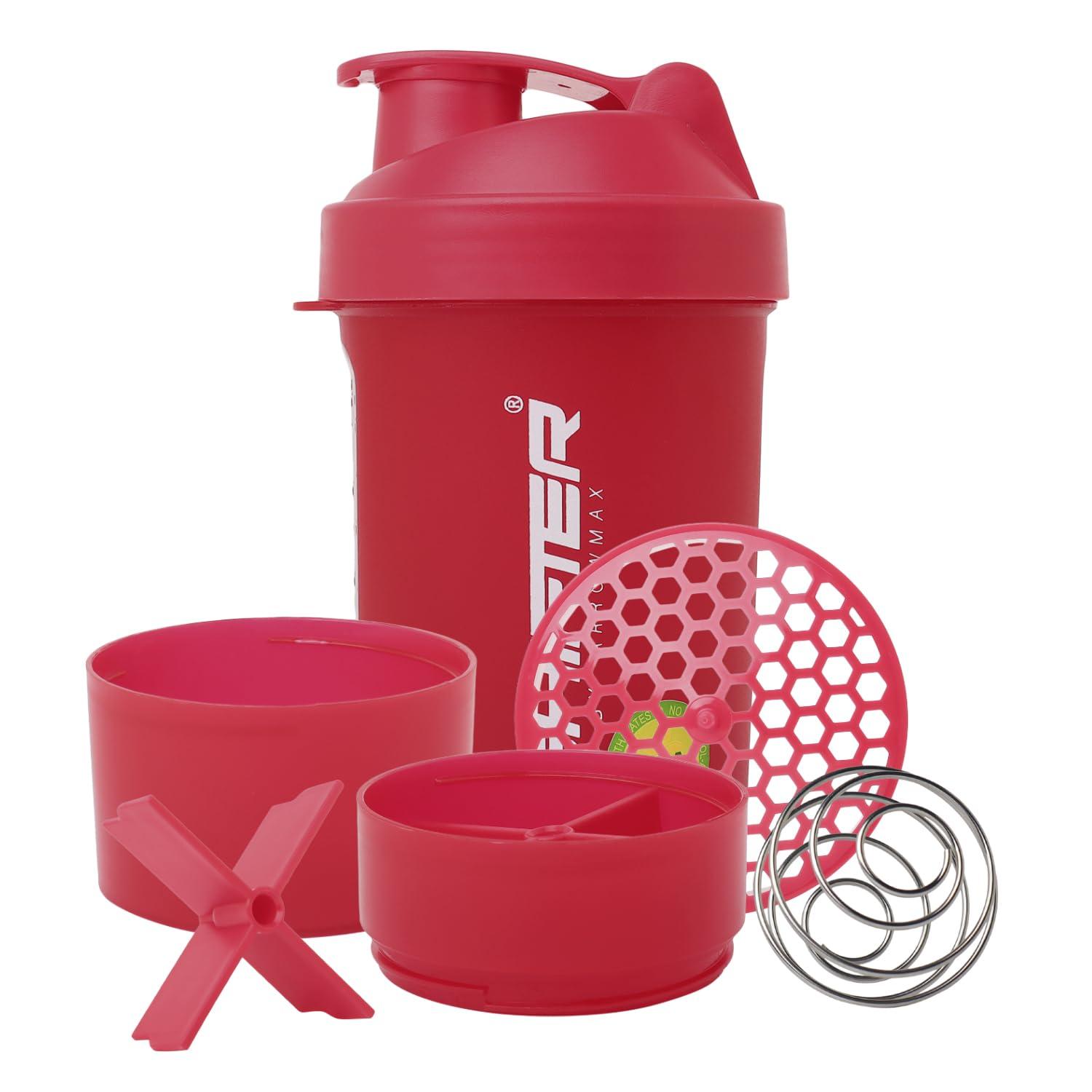SHIFTER SHIFTER Gym Shaker for Protein Shake Leakproof Shaker Bottles for Protein, Preworkout and Bcaa Shake, Protein Shaker Bottle for Gym Gym Bottle for Men and Women BPA-Free 700ML (RED)