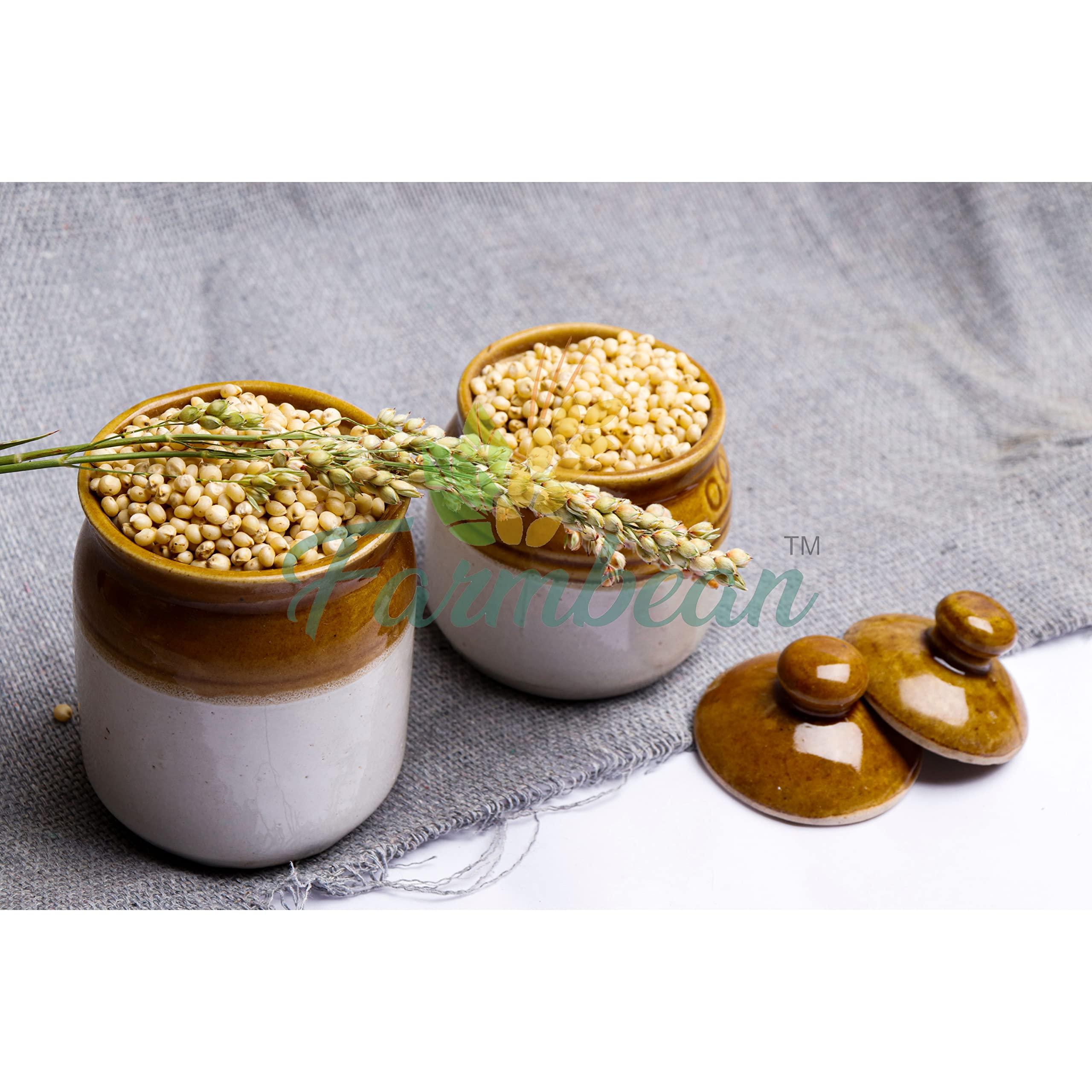 Farmbean Farmbean Whole White Jowar Grains | Sorghum | Jonna | - 1 KG