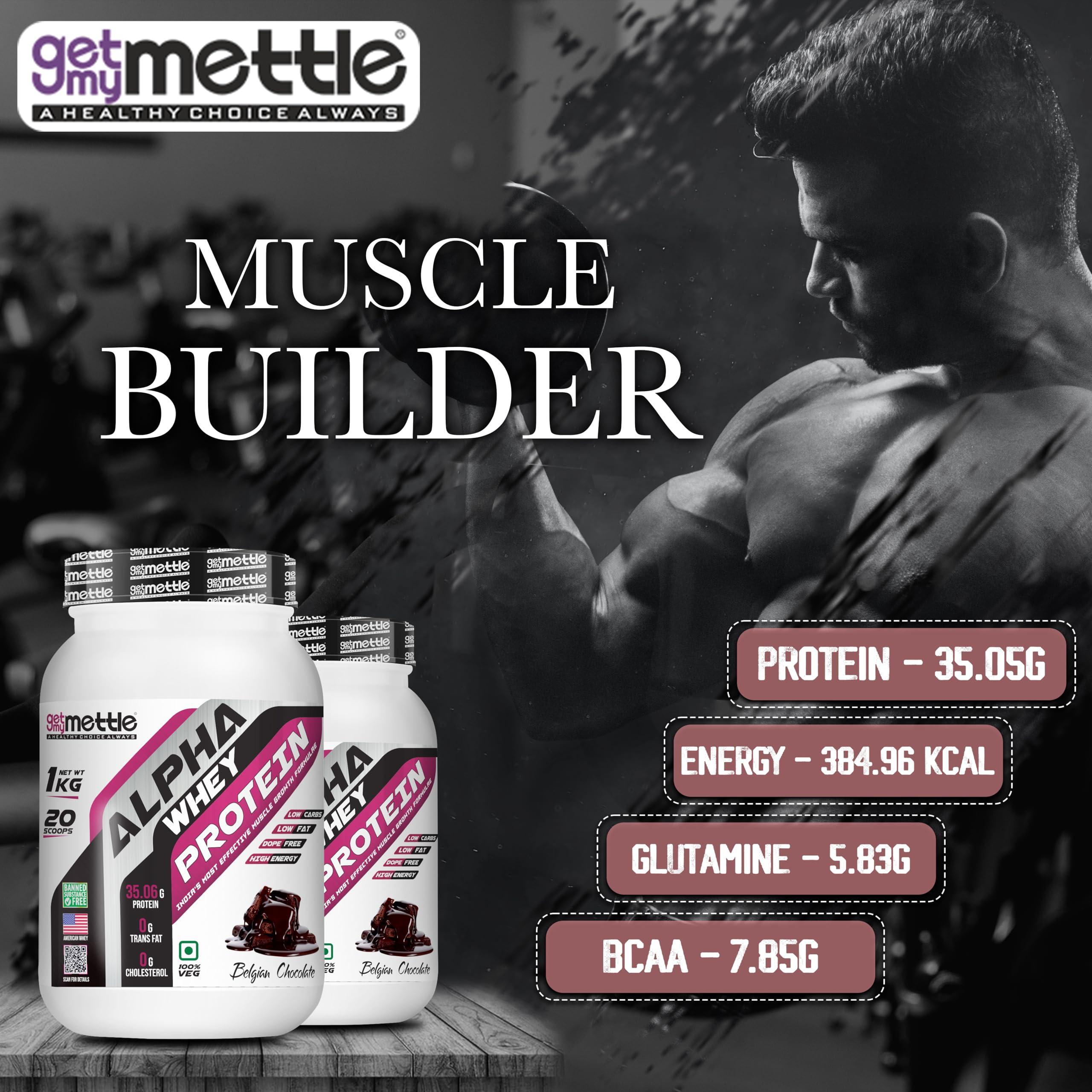 swasthum Getmymettle| Alpha Whey Protein|35.06g Protein|Whey Protein |Kesar Pista Delight,907G