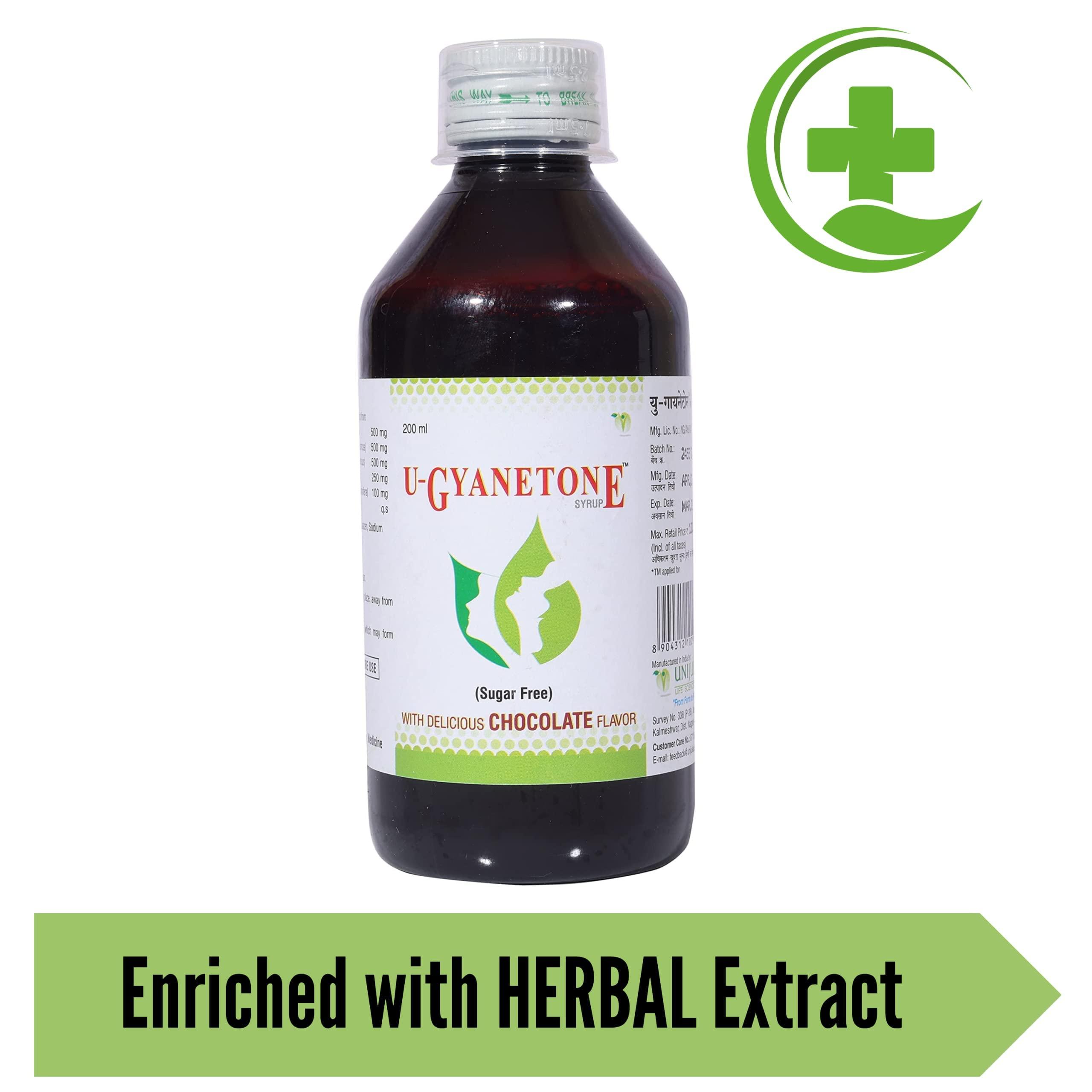 UNIJULES LIFE SCIENCES LIMITED UNIJULES LIFE SCIENCES LIMITED U-Gyanetone Syrup With Chocolate Flavour - Gynaecological Corrective | Pcos Management (200 Millimetre) - Liquid
