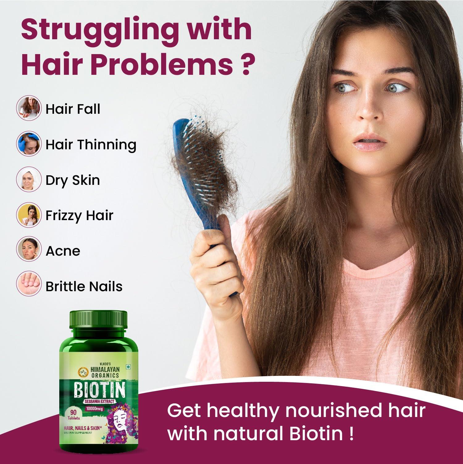 HIMALAYAN ORGANICS Himalayan Organics Biotin - Hair & Skin Gummies For Men and Women - 60 Gummies