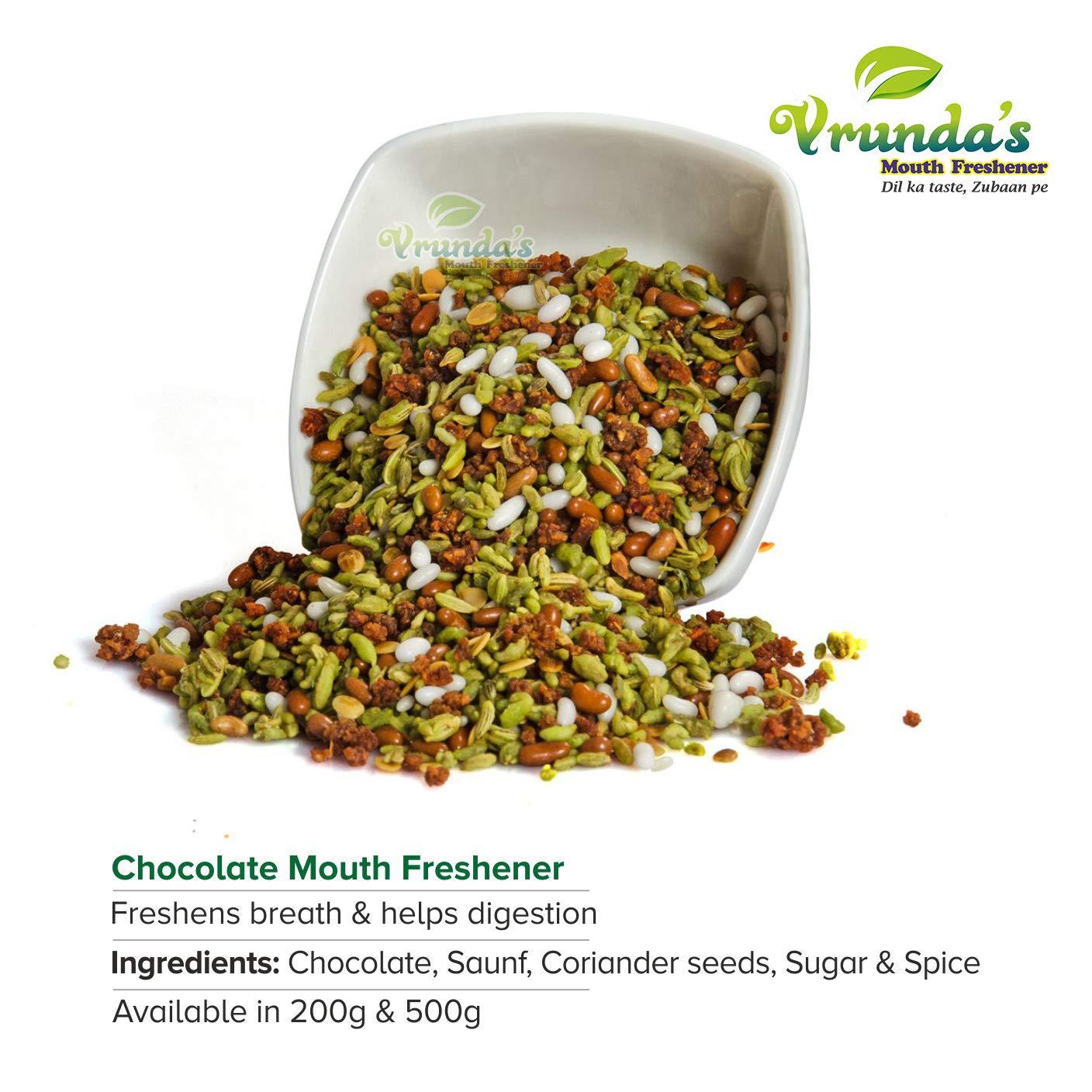 Vrunda's Vrunda\'s Chocolate Mouth Freshener [Indian Mouthfreshner,Natural Badishep,Healthy Fennel Seeds,Roasted Saunf,Digestive Aniseed,Mix variyali, After meal Mukhwas] 1 Kg