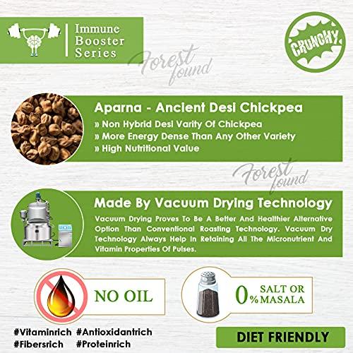 FOREST FOUND Forest Found Gluten Free Low Fat Black Chana JOR Garam Namkeen Snacks for Diet (900 Gram) | Made by Vacuum Roasted Technology, Healthy Gujarati Snack, No Salt and No Masala