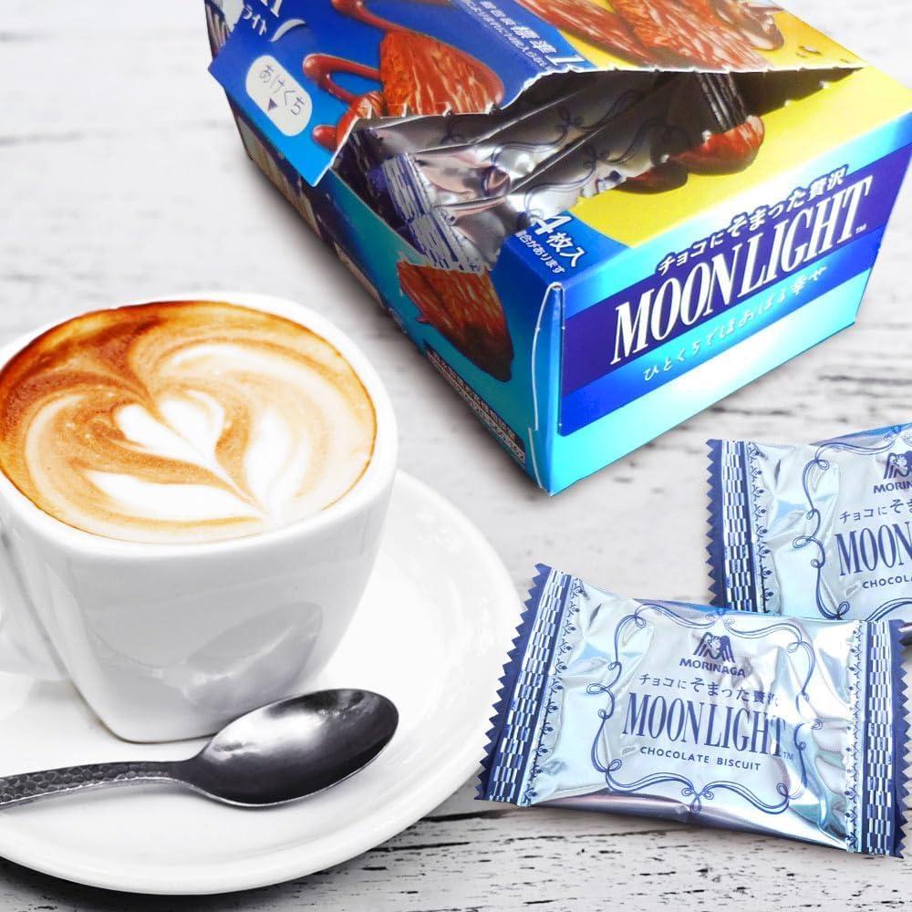 morinaga Morinaga Luxury Moonlight Similar to Chocolate Biscuits, 3.4 oz (98 g) (Pack of 2) (Made in Japan)