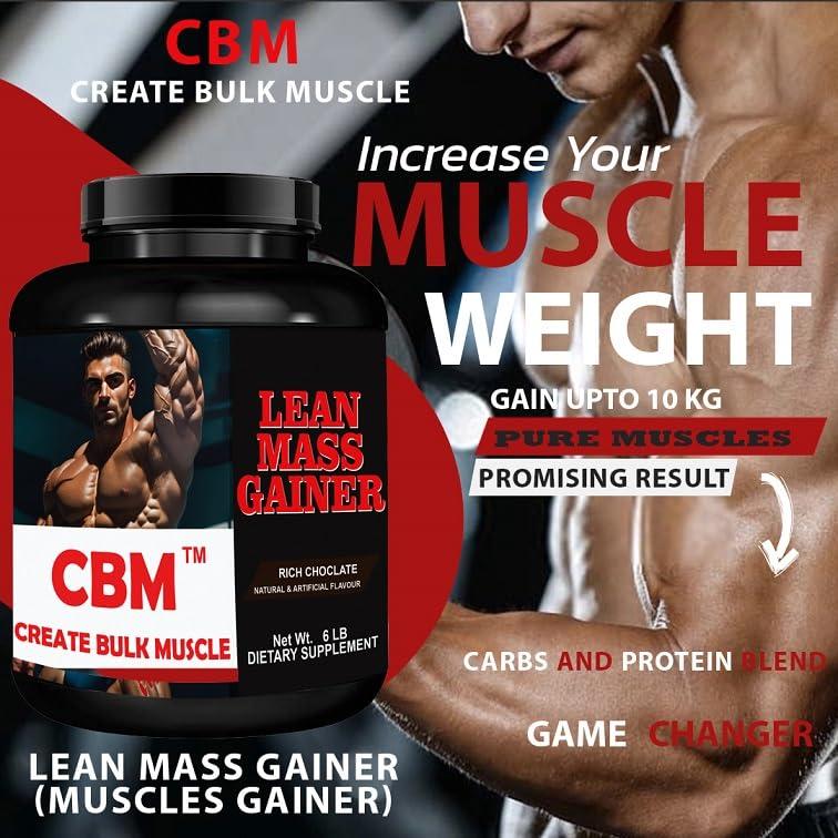 CBM CREATE BULK MUSCLE CBM LEAN MASS GAINER (1KG), Powder, Pack of 1 (Strawberry)