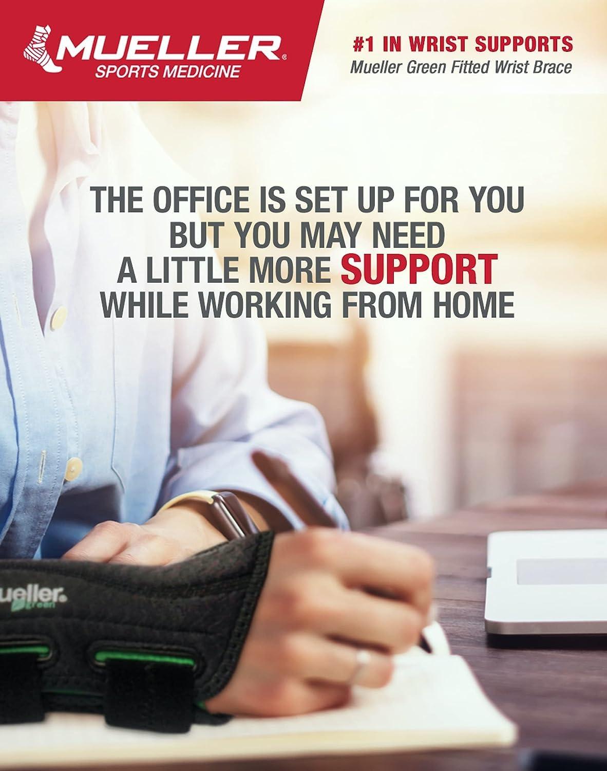 MUELLER Mueller Fitted Wrist Brace Green Line Number 86271 - Right Fitted Wrist Brace - SM/MD 5-8\"