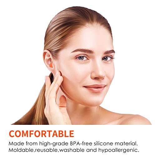 FUGOOD Ear Plugs for Sleeping, Moldable Silicone Earplugs Noise Cancelling(Orange,12pcs)