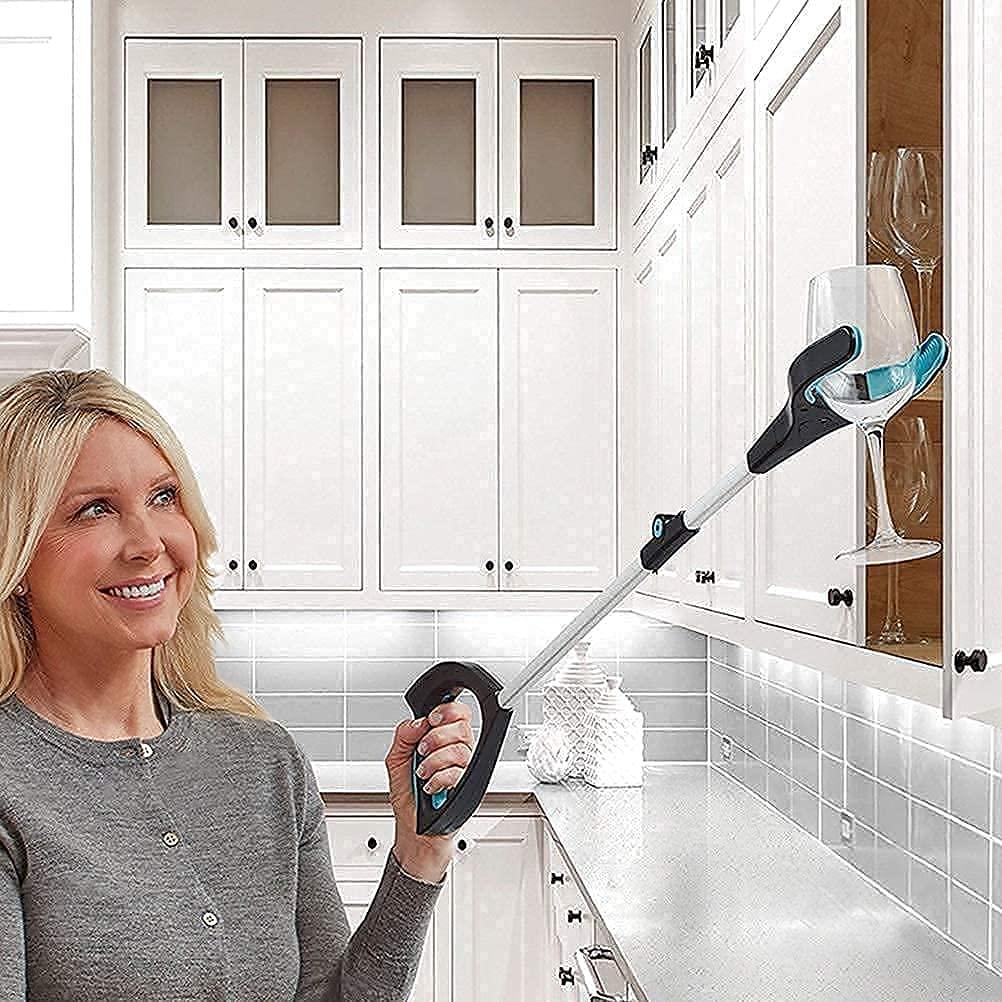 RABADIYA CREATION Grab It Ratcheting Tool with LED Folding Grabber Stick Grab It Pick up Helping Hand Grabber Reach Arm Extension Tool